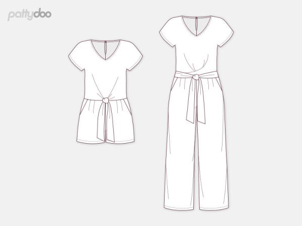 Schnittmuster Sienna Jumpsuite by pattydoo